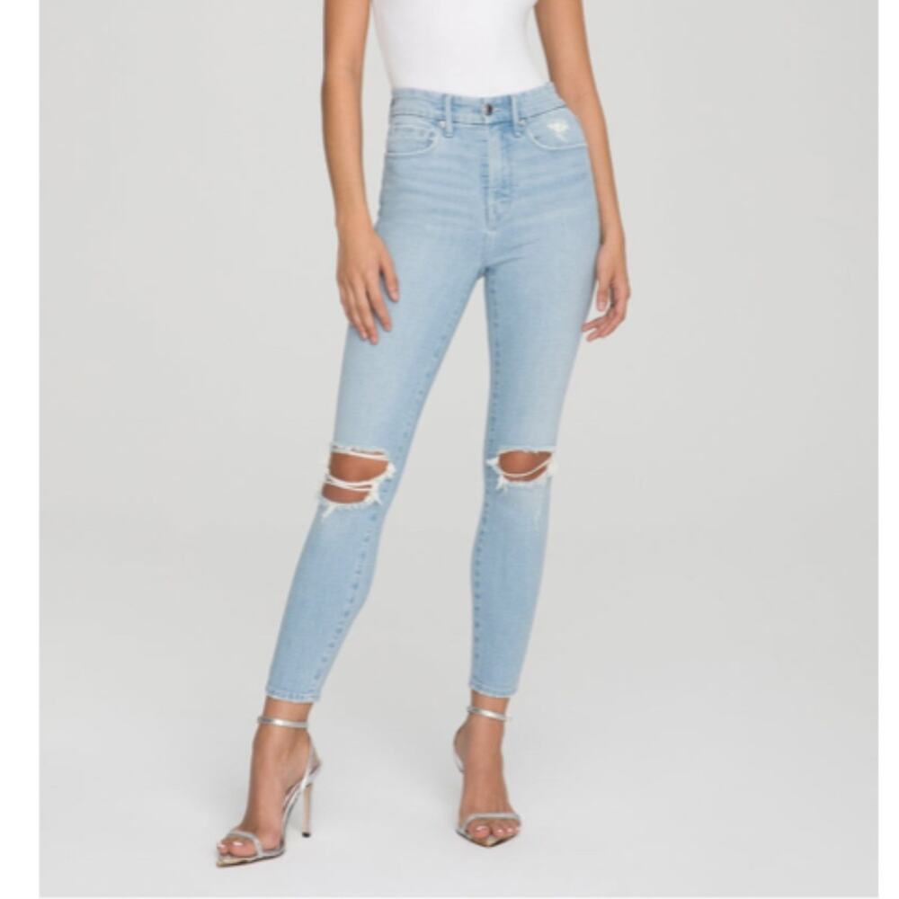 Good American Good Waist Crop Jean In Blue635 27